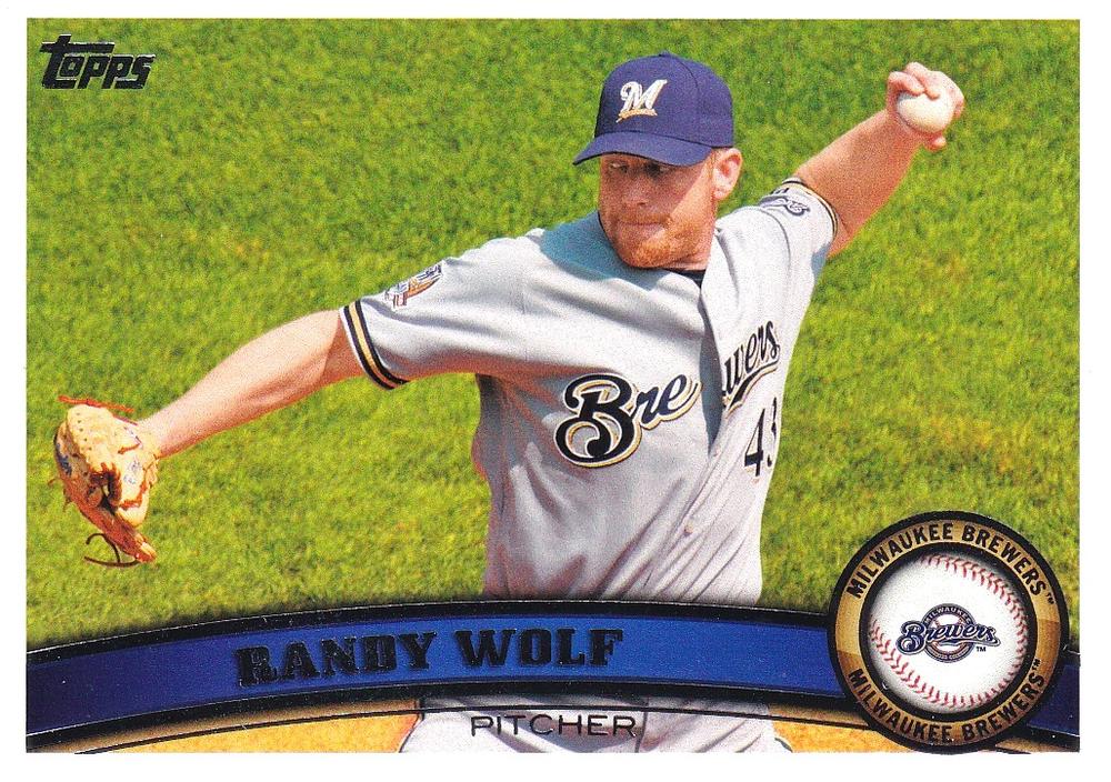 #14 Randy Wolf - Milwaukee Brewers - 2011 Topps Baseball