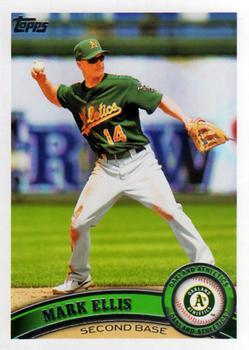 #17 Mark Ellis - Oakland Athletics - 2011 Topps Baseball