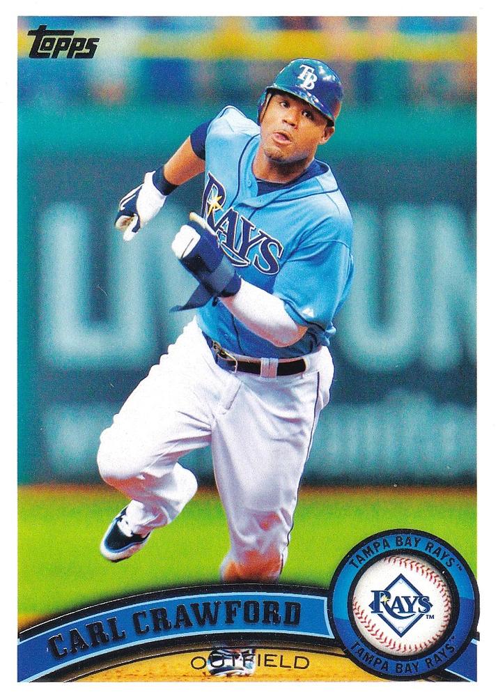 #25a Carl Crawford - Tampa Bay Rays - 2011 Topps Baseball