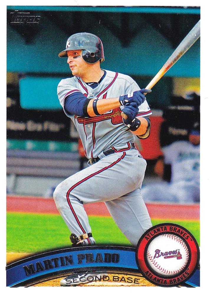 #44a Martin Prado - Atlanta Braves - 2011 Topps Baseball