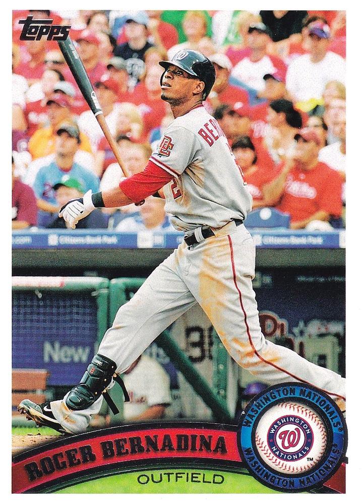 #84 Roger Bernadina - Washington Nationals - 2011 Topps Baseball