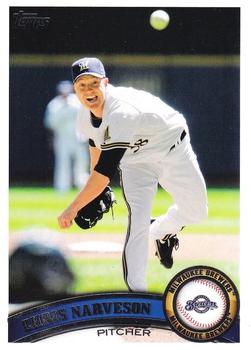 #92 Chris Narveson - Milwaukee Brewers - 2011 Topps Baseball