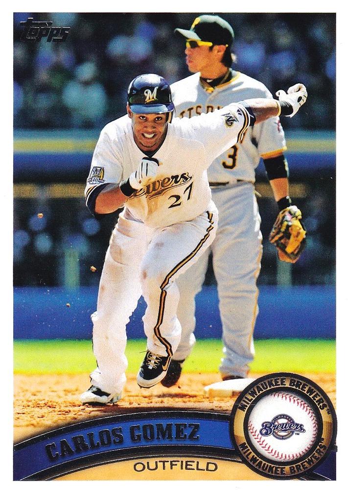 #97 Carlos Gomez - Milwaukee Brewers - 2011 Topps Baseball