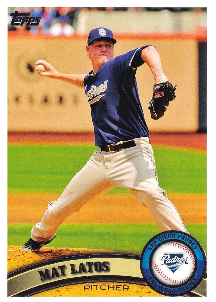 #120a Mat Latos - San Diego Padres - 2011 Topps Baseball