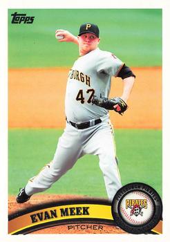 #125 Evan Meek - Pittsburgh Pirates - 2011 Topps Baseball