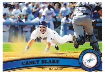 #158 Casey Blake - Los Angeles Dodgers - 2011 Topps Baseball