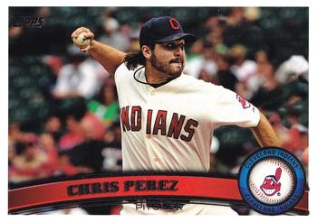 #159 Chris Perez - Cleveland Indians - 2011 Topps Baseball