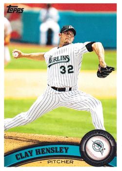 #167 Clay Hensley - Florida Marlins - 2011 Topps Baseball