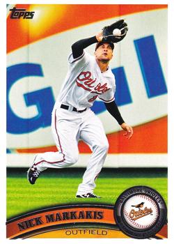 #195a Nick Markakis - Baltimore Orioles - 2011 Topps Baseball