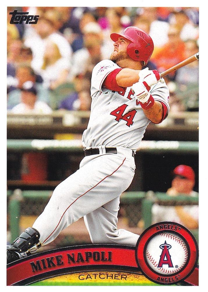 #201 Mike Napoli - Los Angeles Angels - 2011 Topps Baseball