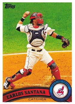 #209a Carlos Santana - Cleveland Indians - 2011 Topps Baseball