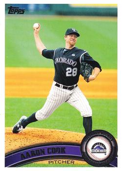 #230 Aaron Cook - Colorado Rockies - 2011 Topps Baseball