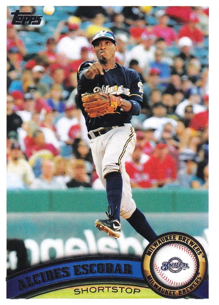 #251 Alcides Escobar - Milwaukee Brewers - 2011 Topps Baseball