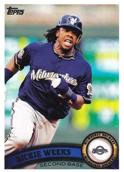 #266 Rickie Weeks - Milwaukee Brewers - 2011 Topps Baseball