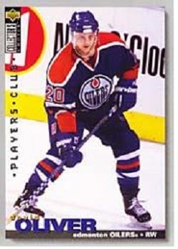 #13 David Oliver - Edmonton Oilers - 1995-96 Collector's Choice - Player's Club Hockey