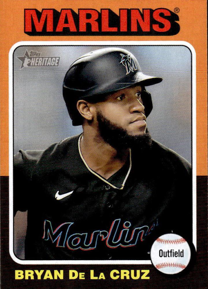 #483 Bryan De La Cruz - Miami Marlins - 2024 Topps Heritage Baseball