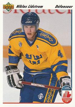 #26b Nicklas Lidstrom - Sweden - 1991-92 Upper Deck French Hockey