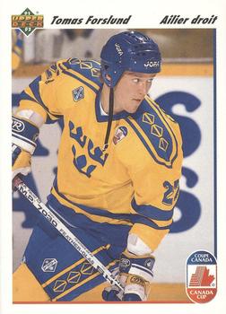 #27b Tomas Forslund - Sweden - 1991-92 Upper Deck French Hockey