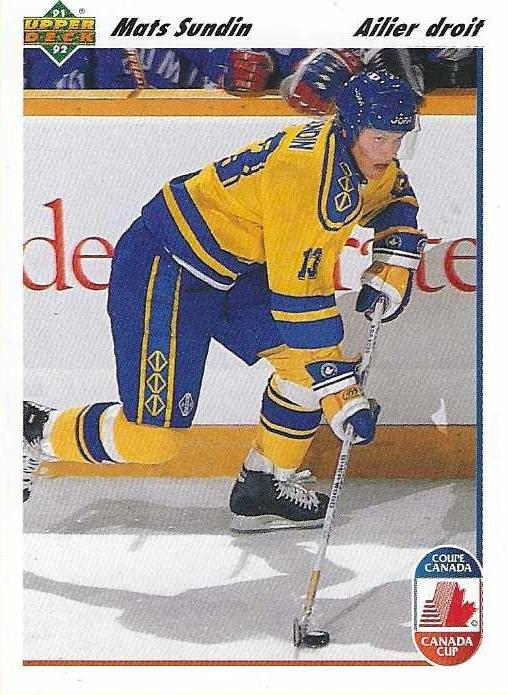 #31b Mats Sundin - Sweden - 1991-92 Upper Deck French Hockey