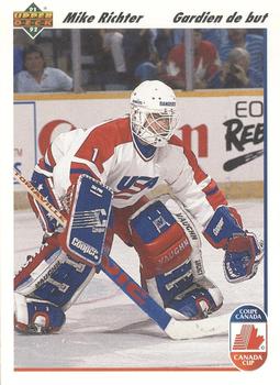 #34b Mike Richter - USA - 1991-92 Upper Deck French Hockey
