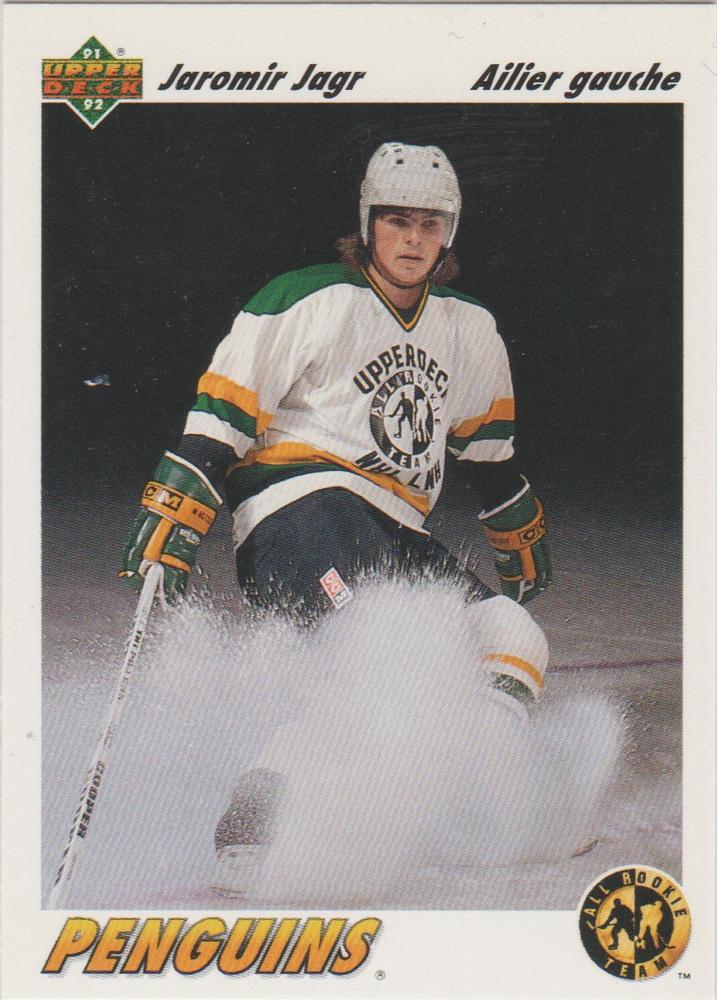 #42b Jaromir Jagr - Pittsburgh Penguins - 1991-92 Upper Deck French Hockey