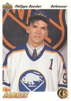 #68b Philippe Boucher - Buffalo Sabres - 1991-92 Upper Deck French Hockey