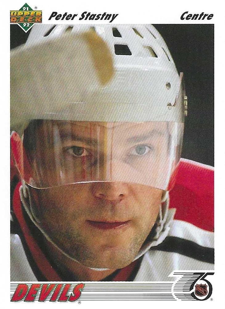 #113b Peter Stastny - New Jersey Devils - 1991-92 Upper Deck French Hockey