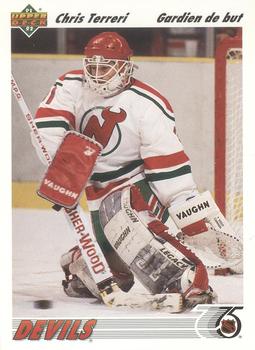 #115b Chris Terreri - New Jersey Devils - 1991-92 Upper Deck French Hockey