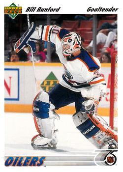 #117b Bill Ranford - Edmonton Oilers - 1991-92 Upper Deck French Hockey