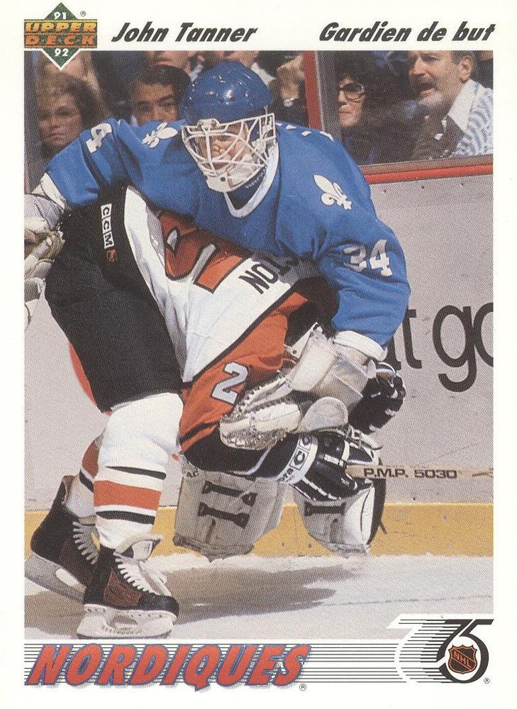 #119b John Tanner - Quebec Nordiques - 1991-92 Upper Deck French Hockey