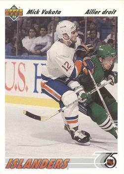 #135b Mick Vukota - New York Islanders - 1991-92 Upper Deck French Hockey
