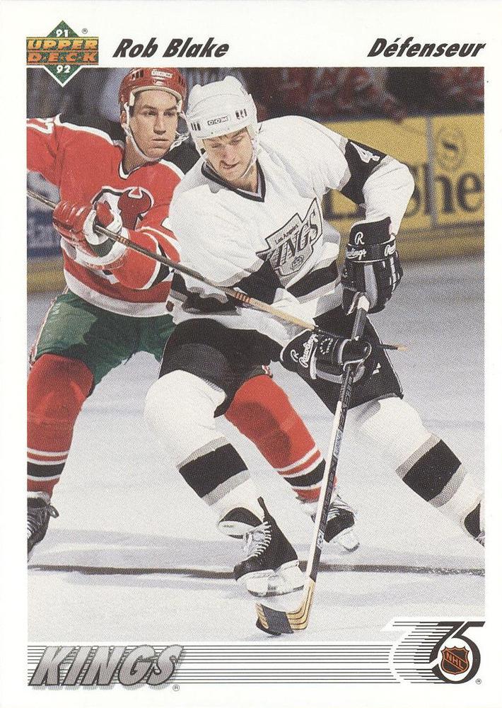 #148b Rob Blake - Los Angeles Kings - 1991-92 Upper Deck French Hockey