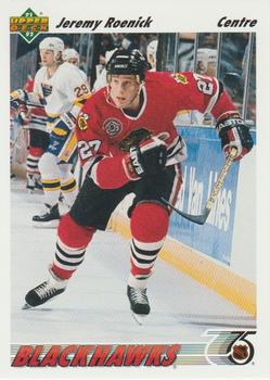 #166b Jeremy Roenick - Chicagoackhawks - 1991-92 Upper Deck French Hockey