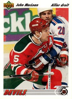 #169b John MacLean - New Jersey Devils - 1991-92 Upper Deck French Hockey