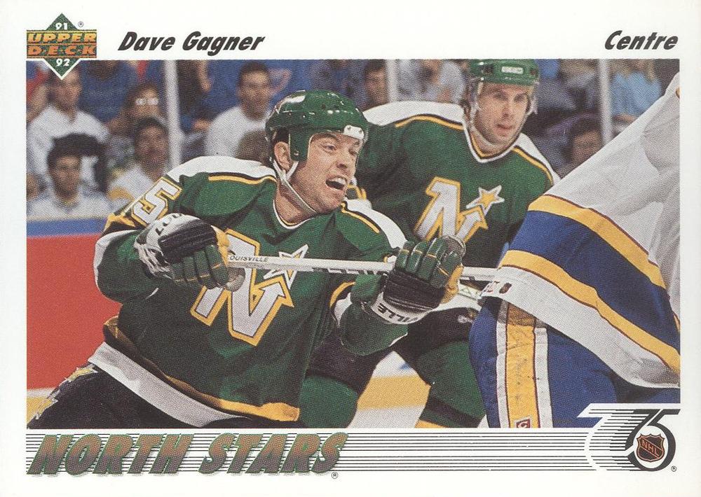 #180b Dave Gagner - Minnesota North Stars - 1991-92 Upper Deck French Hockey