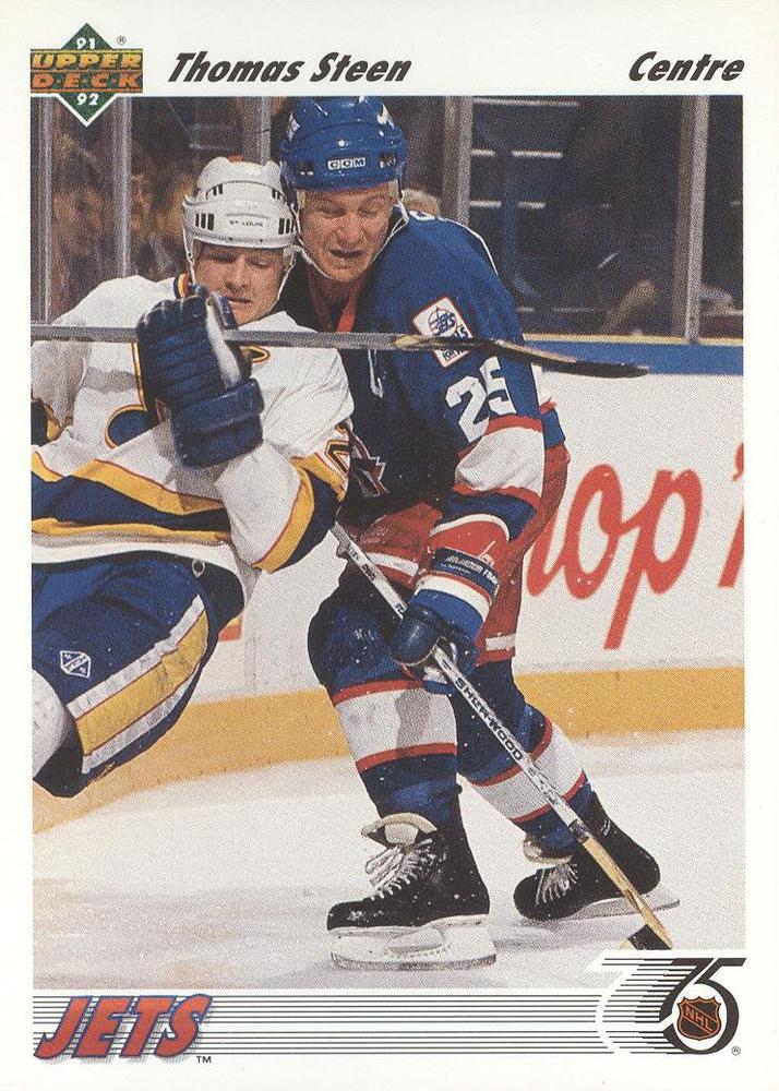 #181b Thomas Steen - Winnipeg Jets - 1991-92 Upper Deck French Hockey