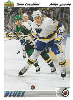 #187b Gino Cavallini - St. Louisues - 1991-92 Upper Deck French Hockey