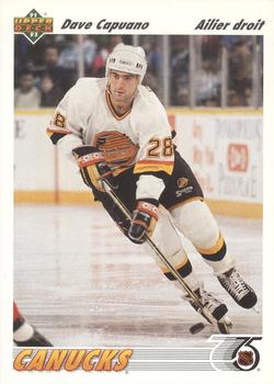 #202b Dave Capuano - Vancouver Canucks - 1991-92 Upper Deck French Hockey