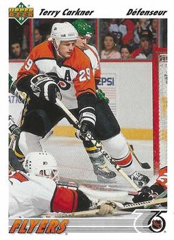 #204b Terry Carkner - Philadelphia Flyers - 1991-92 Upper Deck French Hockey