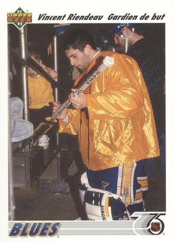 #220b Vincent Riendeau - St. Louisues - 1991-92 Upper Deck French Hockey