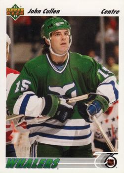 #235b John Cullen - Hartford Whalers - 1991-92 Upper Deck French Hockey