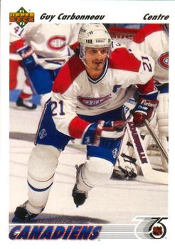 #265b Guy Carbonneau - Montreal Canadiens - 1991-92 Upper Deck French Hockey