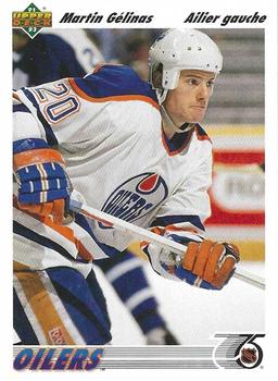 #266b Martin Gelinas - Edmonton Oilers - 1991-92 Upper Deck French Hockey