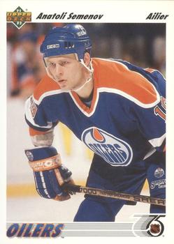 #269b Anatoli Semenov - Edmonton Oilers - 1991-92 Upper Deck French Hockey