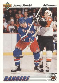 #275b James Patrick - New York Rangers - 1991-92 Upper Deck French Hockey