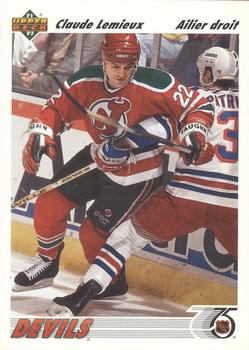 #294b Claude Lemieux - New Jersey Devils - 1991-92 Upper Deck French Hockey