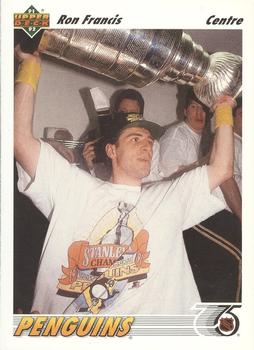 #299b Ron Francis - Pittsburgh Penguins - 1991-92 Upper Deck French Hockey