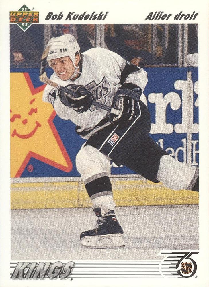 #301b Bob Kudelski - Los Angeles Kings - 1991-92 Upper Deck French Hockey