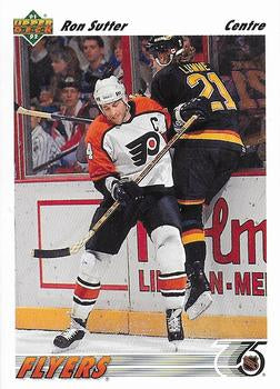 #309b Ron Sutter - Philadelphia Flyers - 1991-92 Upper Deck French Hockey