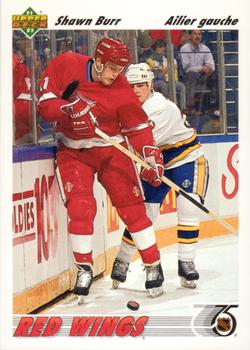 #315b Shawn Burr - Detroit Red Wings - 1991-92 Upper Deck French Hockey